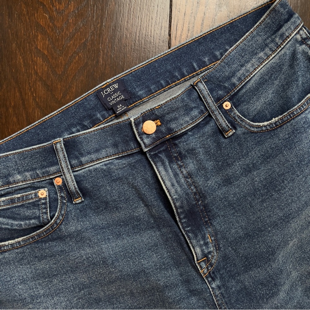 J. Crew Vintage Classic Denim Jeans Women’s 34 Regular JCrew J Crew - Picture 3 of 5